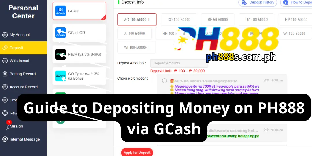 Deposit Phpark - Guide to Depositing Money on PH888 via GCash 2 Guide to Depositing Money on PH888 via GCash