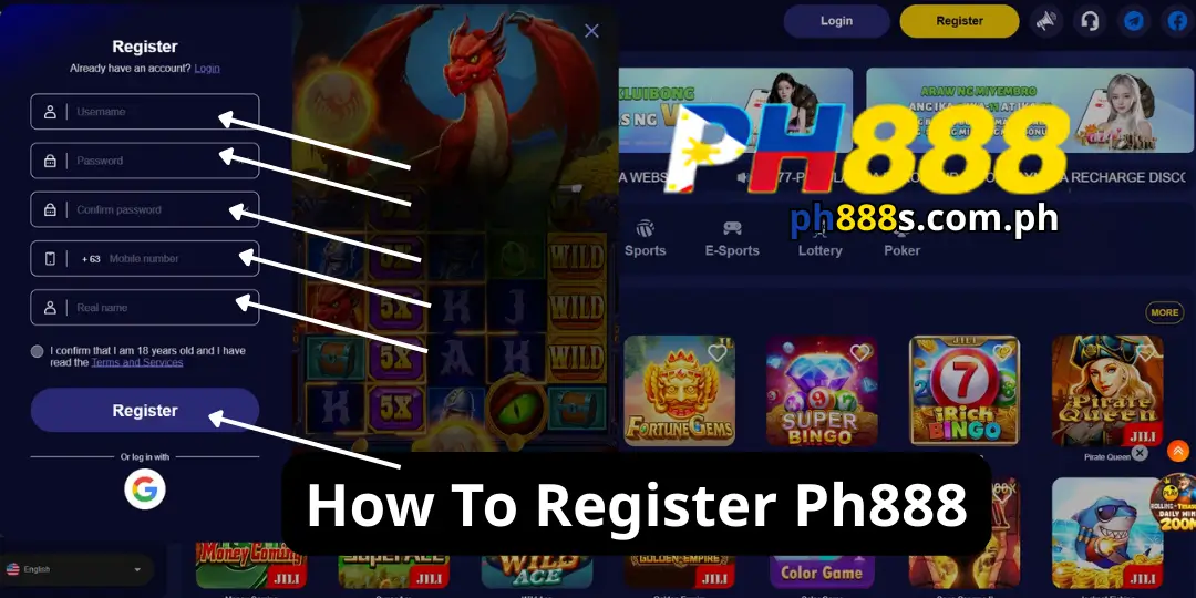 PH888 Register & How To Register Ph888 2 How To Register Ph888