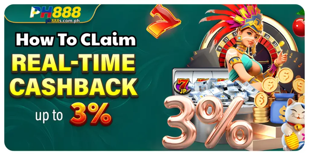 Promosyon - Daily Cashback 3% Walang Limit Na Rebate sa Ph888 1 daili cashback ph888